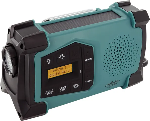 Radio de poche solaire DAB+ / FM SOL-1545 avec dynamo et lampe LED | Radios FM / Numériques 