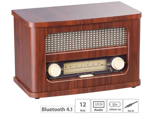 Radio FM design Vintage années 40's avec Bluetooth MPS-570 | Radios FM / Numériques 