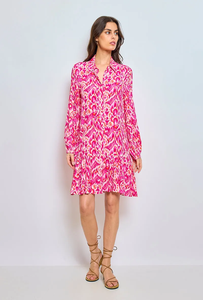 Robe chemise motifs abstraits