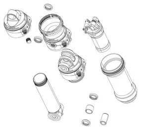 ROCKSHOX REAR SHOCK DAMPER PISTON ASSEMBLY - (TUNE SHIMS SOLD SEPARAT