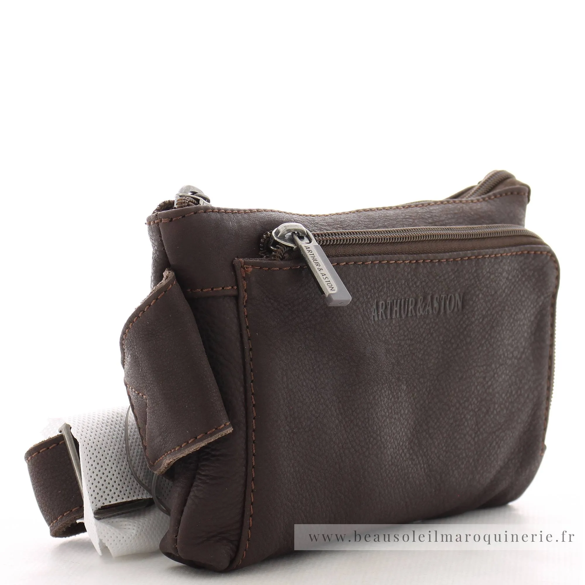 Sac Banane Arthur & Aston Oscar zippé en cuir 1978-16