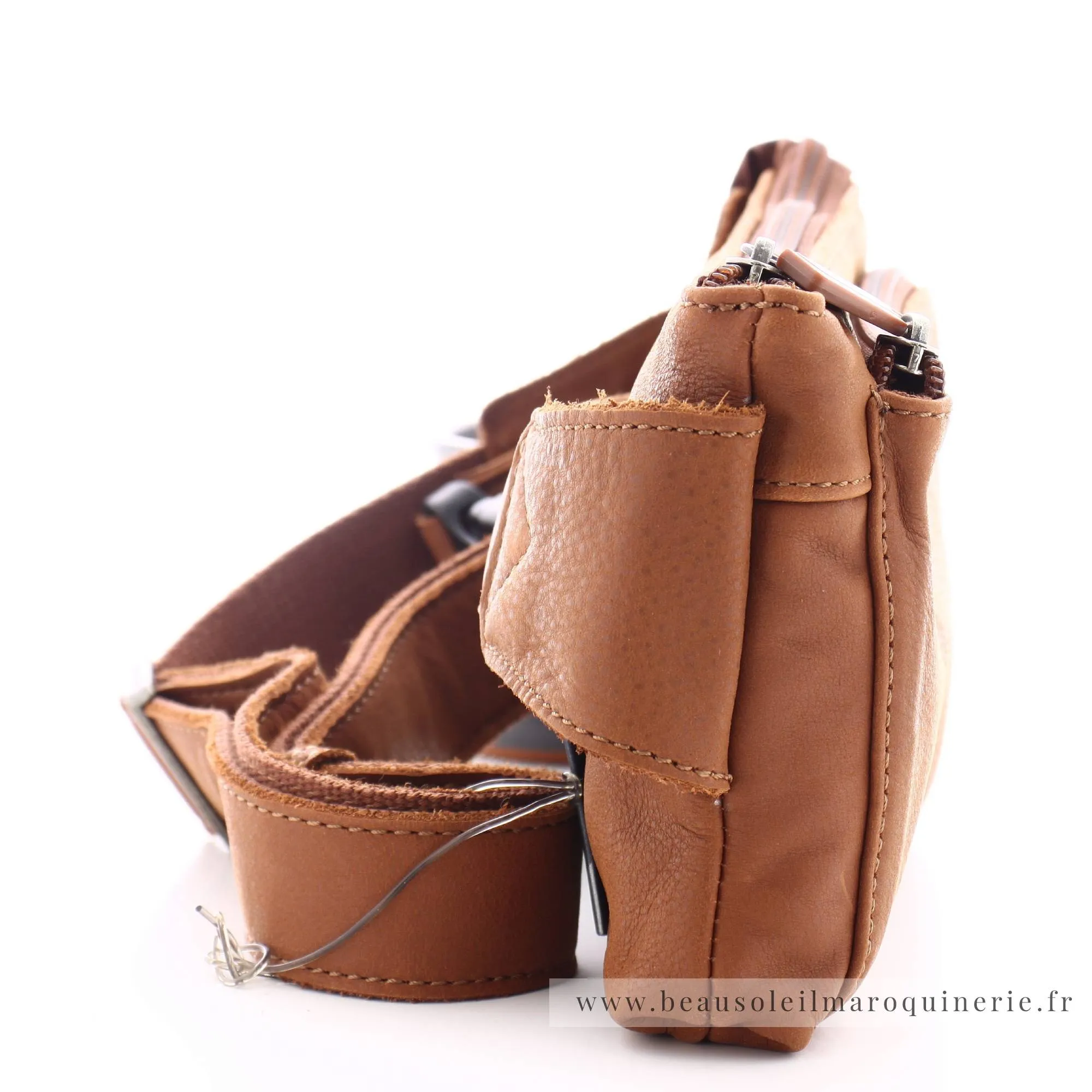 Sac Banane Arthur & Aston Oscar zippé en cuir 1978-16