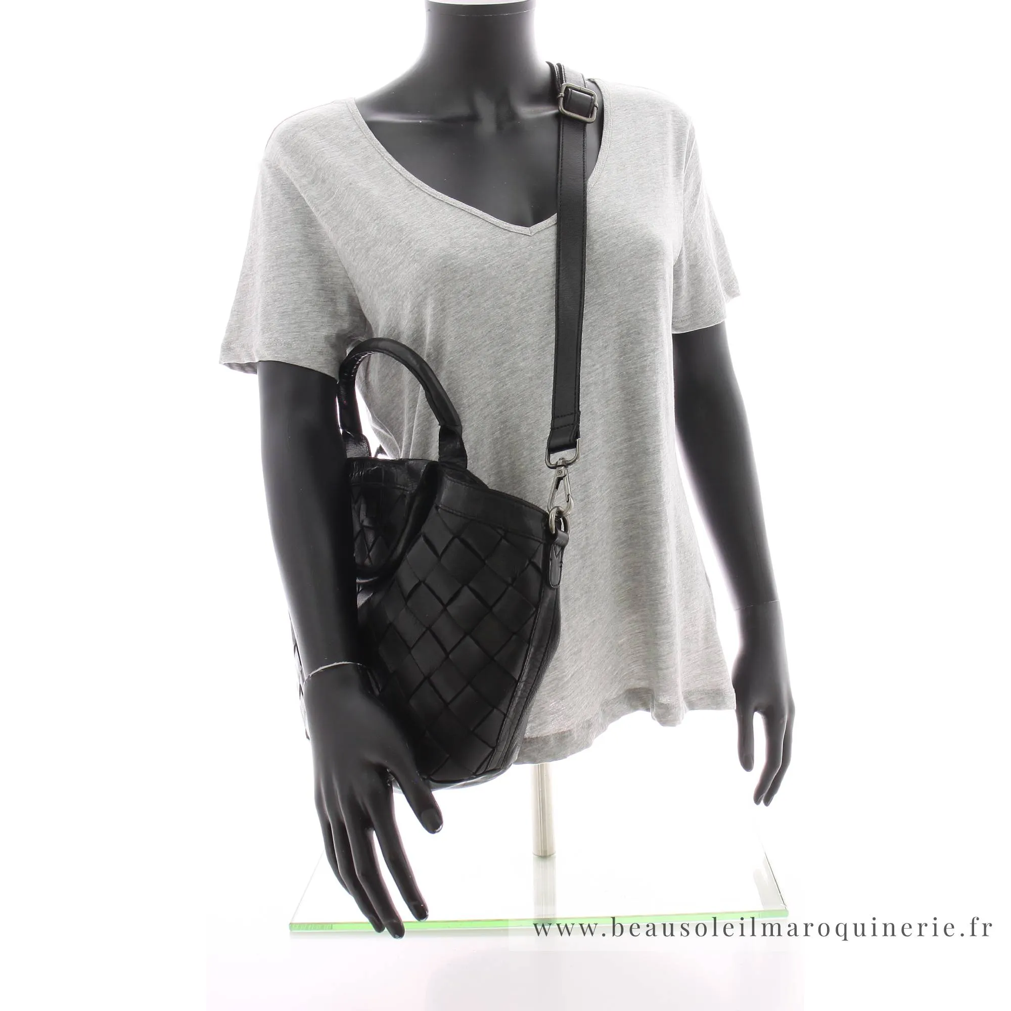 Sac porté main Biba Lewisburg en cuir tressé LEI10L