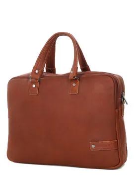 Sacoche ordinateur Arthur & Aston Oscar 15.6 pouces Cognac  197803Cognac  