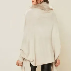 Seraphique | Pull long col souple avec détails à pompons