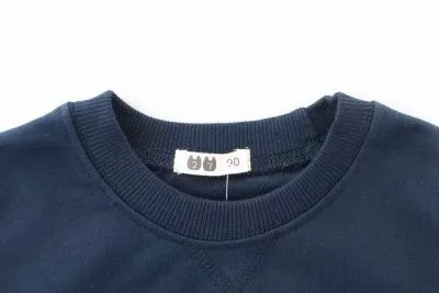 Sweatshirt garçon Triple Bandes manches Col rond crewneck enfant