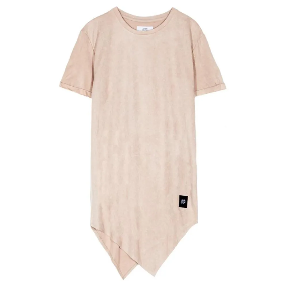T-shirt pointe suédine beige