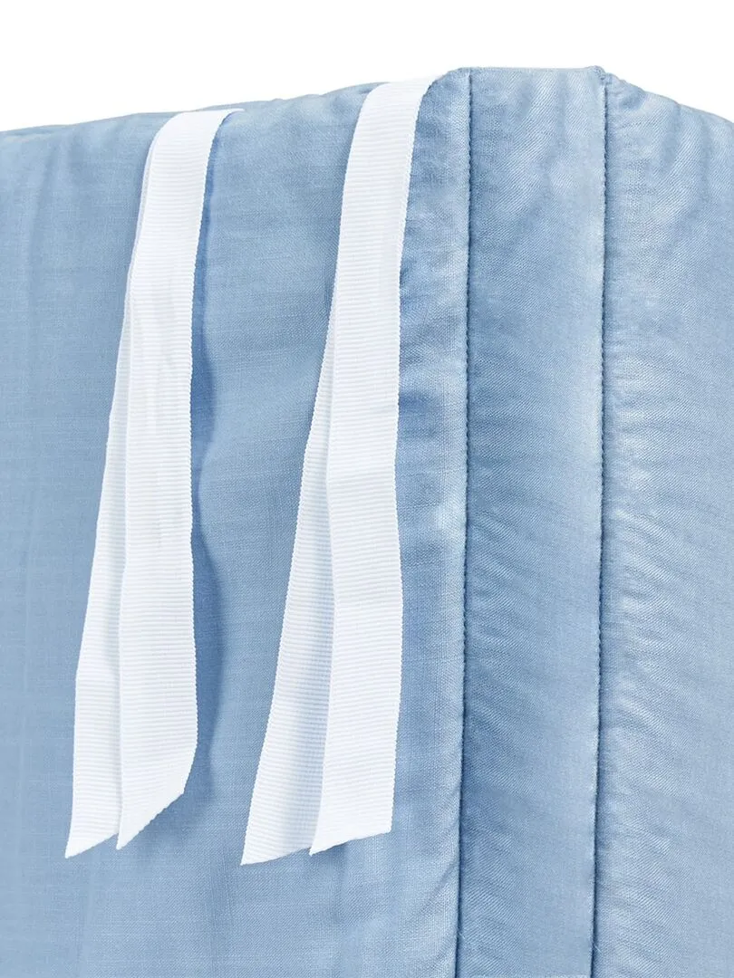 Tour de lit bébé stable en coton 180 x 35 cm - Bleu