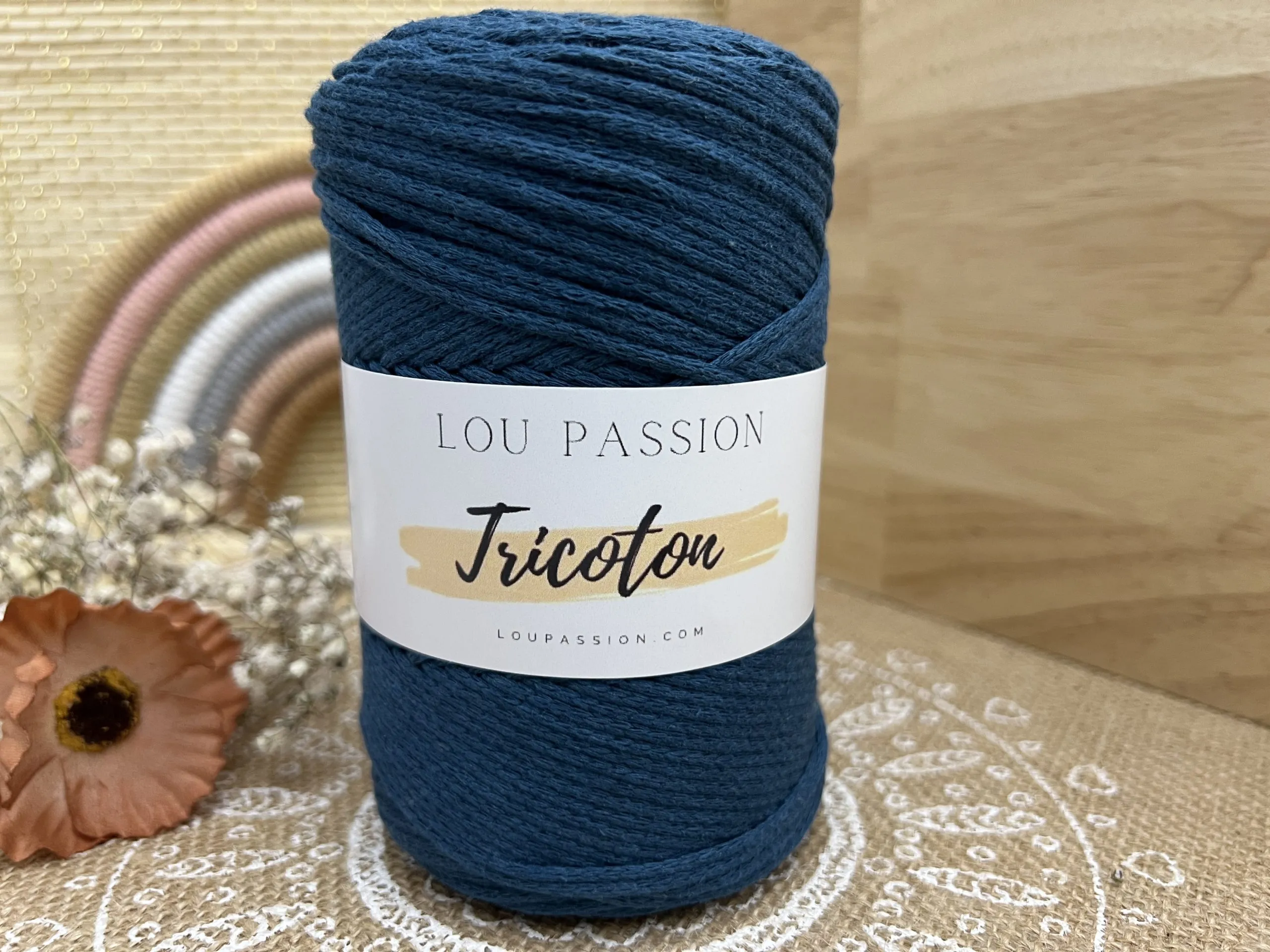 Tricoton macramé Bleu Canard Réf 131 - Lou Passion