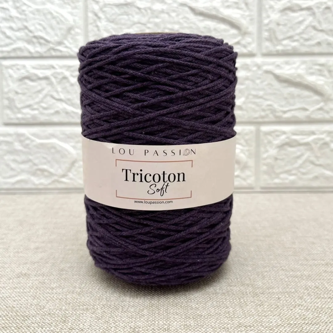 Tricoton Soft macramé - 450m/500gr - Violet - Lou Passion