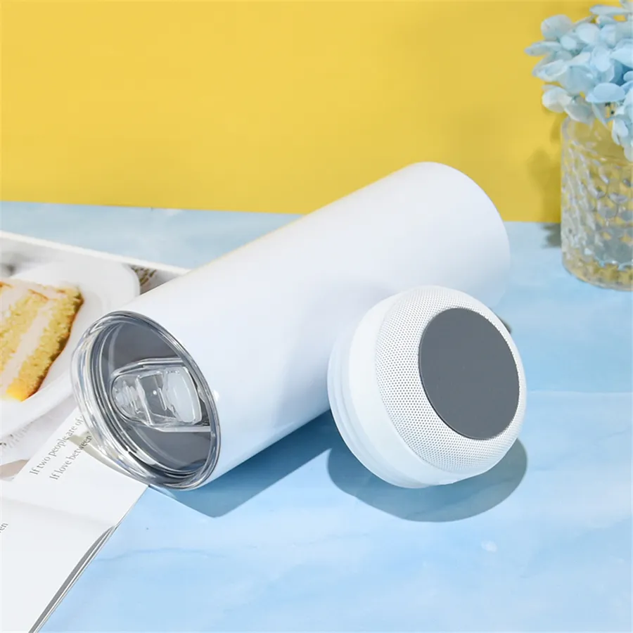 US Warehouse 20oz Sublimation Bluetooth Tableau De Conception Vierge De Conception De Conception Blanche Portable En Haut Parleu