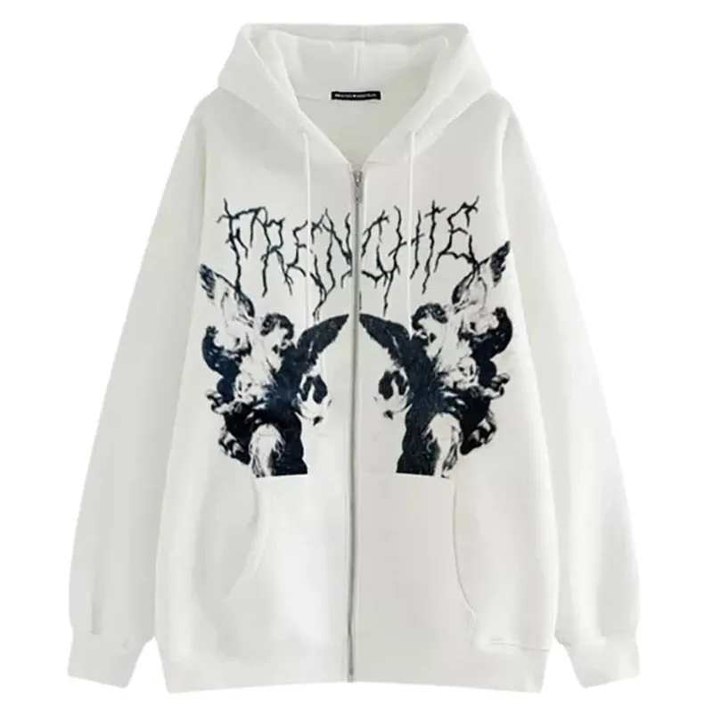 Veste années 90 capuche femme