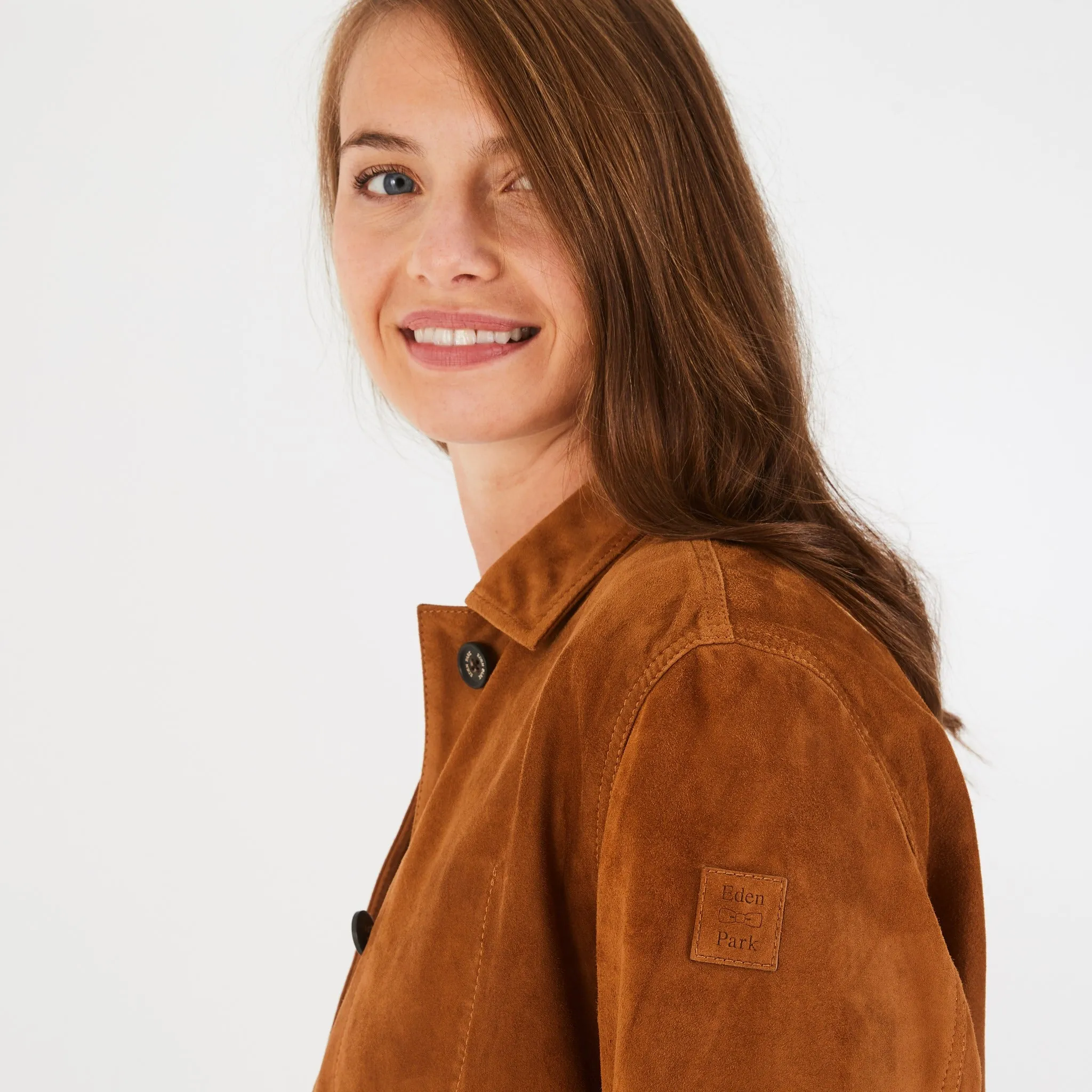 Veste en suédine marron