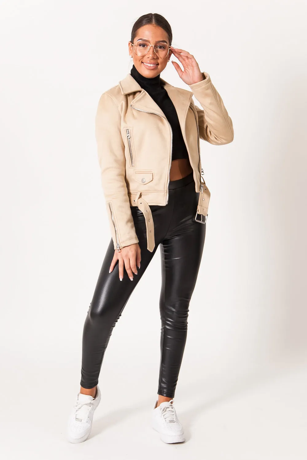 Veste suédine beige